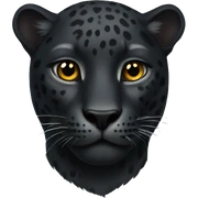 Black leopard sticker
