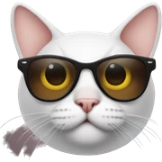 Cat with sunglasses sticker