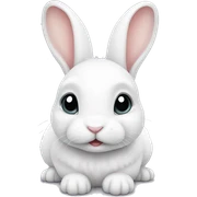Rabbit white baby rabbit sticker