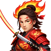 Fire-Wielding Samurai sticker