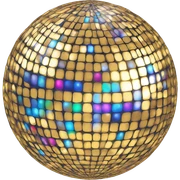 Preppy disco ball sticker