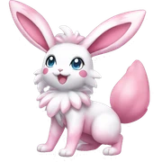 Kawaii Shiny Sylveon-Bunny-Pokémon full body sticker
