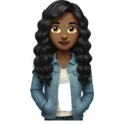 pretty black haired girl sticker