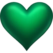 Dark green heart sticker