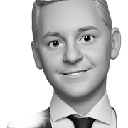 smiling boy in monochrome sticker