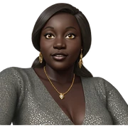dark-skinned beauty with jewelry sticker