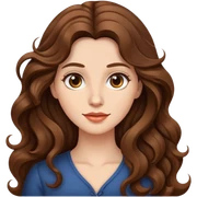 woman long brown hair wavy sticker