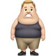 very fat person sticker