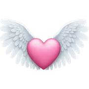 heart with angel wings sticker