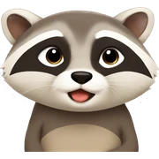 raccoon and otter in love  sticker