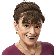 smiling girl with necklace sticker