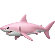 Light pink shark sticker