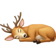 Deer sleeping sticker