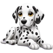 Dalmatian puppy laying sticker