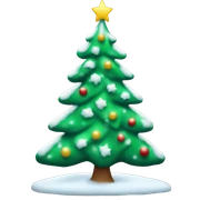 White christmas tree sticker