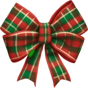 Plaid Christmas bow  sticker