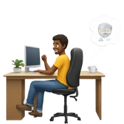 Remote worker sticker