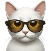 Cat with sunglasses sticker