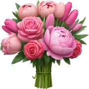 pink bouquet sticker
