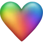 Rainbow heart sticker