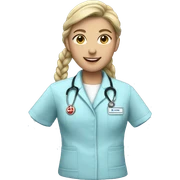 lightblue nurse jacket sticker
