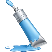 Light blue paint tube sticker