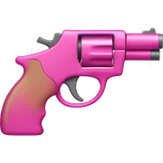 Pink gun sticker