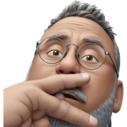 realistic solo with round glasses sticker