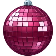 Disco Ball burgundy color sticker