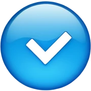 A verification blue tick sticker