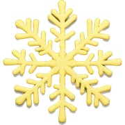 Yellow snowflake sticker