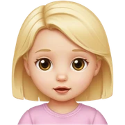 blonde baby girl sticker
