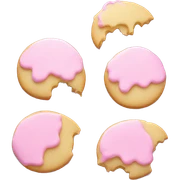Sugar cookie with pink frosting  sticker