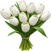 white tulip bouquet  sticker