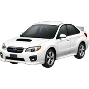 White Subaru sticker