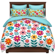 Colorful floral bedding  sticker