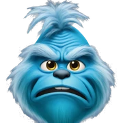 Blue grinch sticker