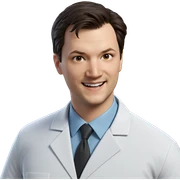 smiling doctor in labcoat sticker