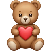 Teddy bear with love heart  sticker