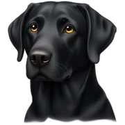 white nose black labrador sticker