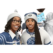 smiling boys wearing hats sticker