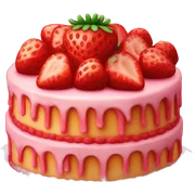 Strawberry cake sticker
