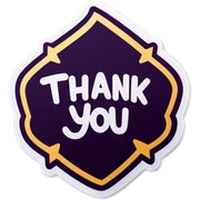 thank you sticker