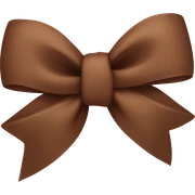 Brown bow  sticker