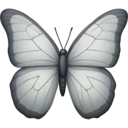 Gray butterfly sticker
