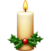 christmas candle sticker