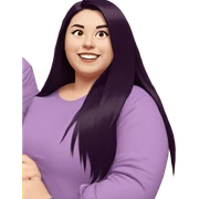 smiling girl in purple shirt sticker