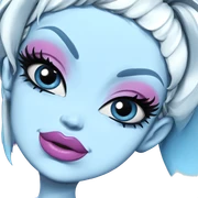 blue skinned girl portrait sticker