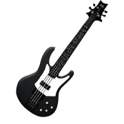 Black metal bass sticker