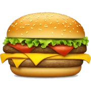 Hamburger eating hamburger sticker